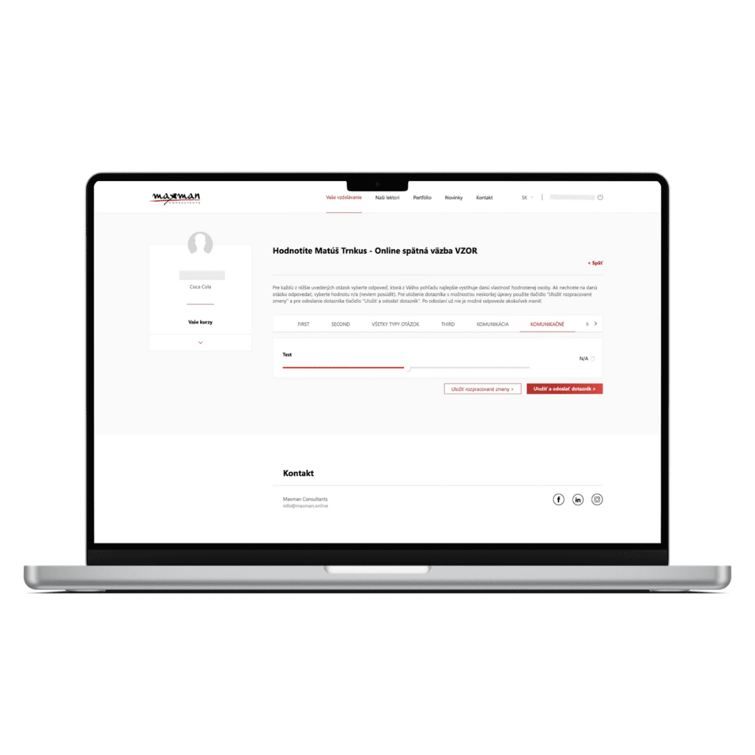 Maxman Consultants — náhľad riešenia