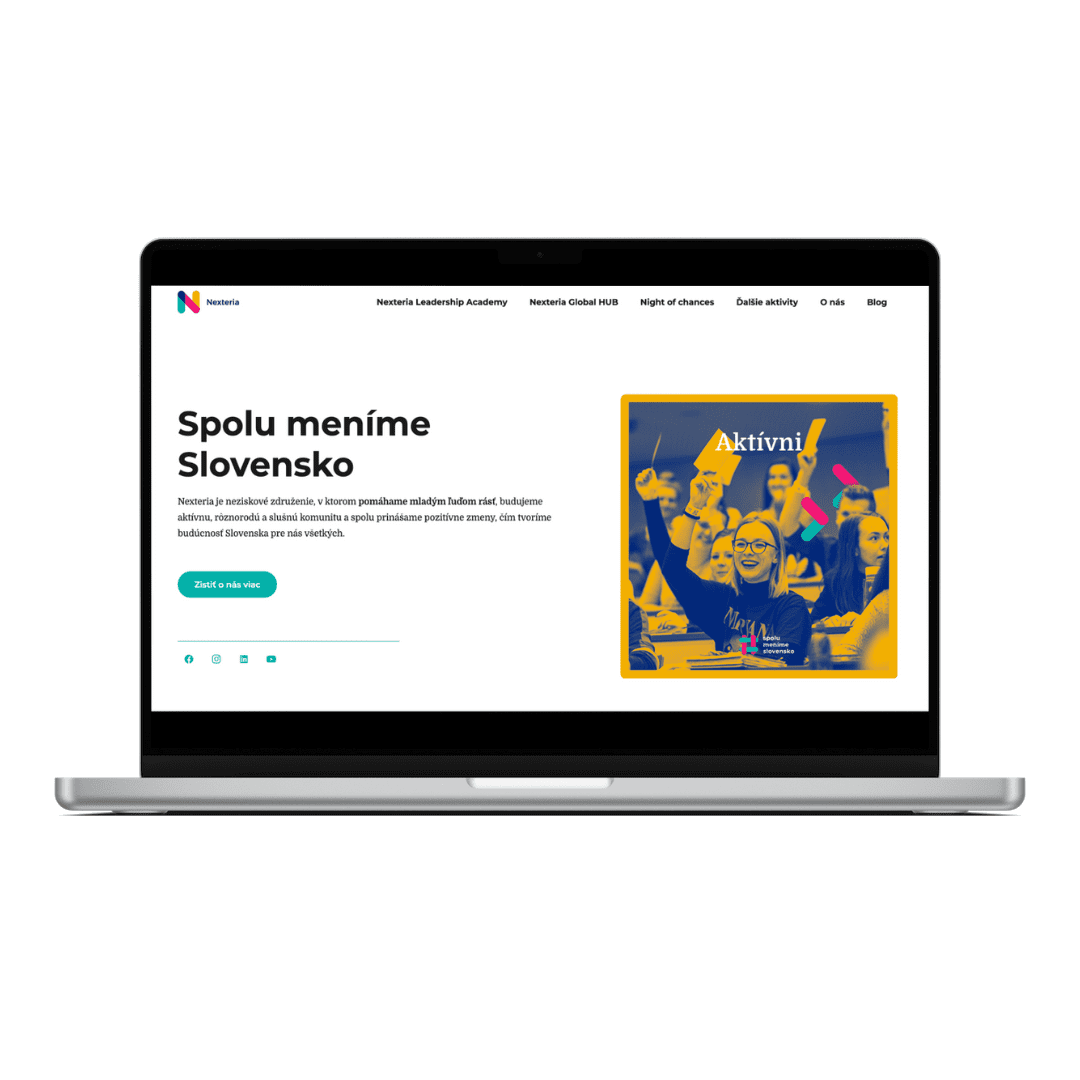 Nexteria — Nový dizajn webstránky pre Nexteria