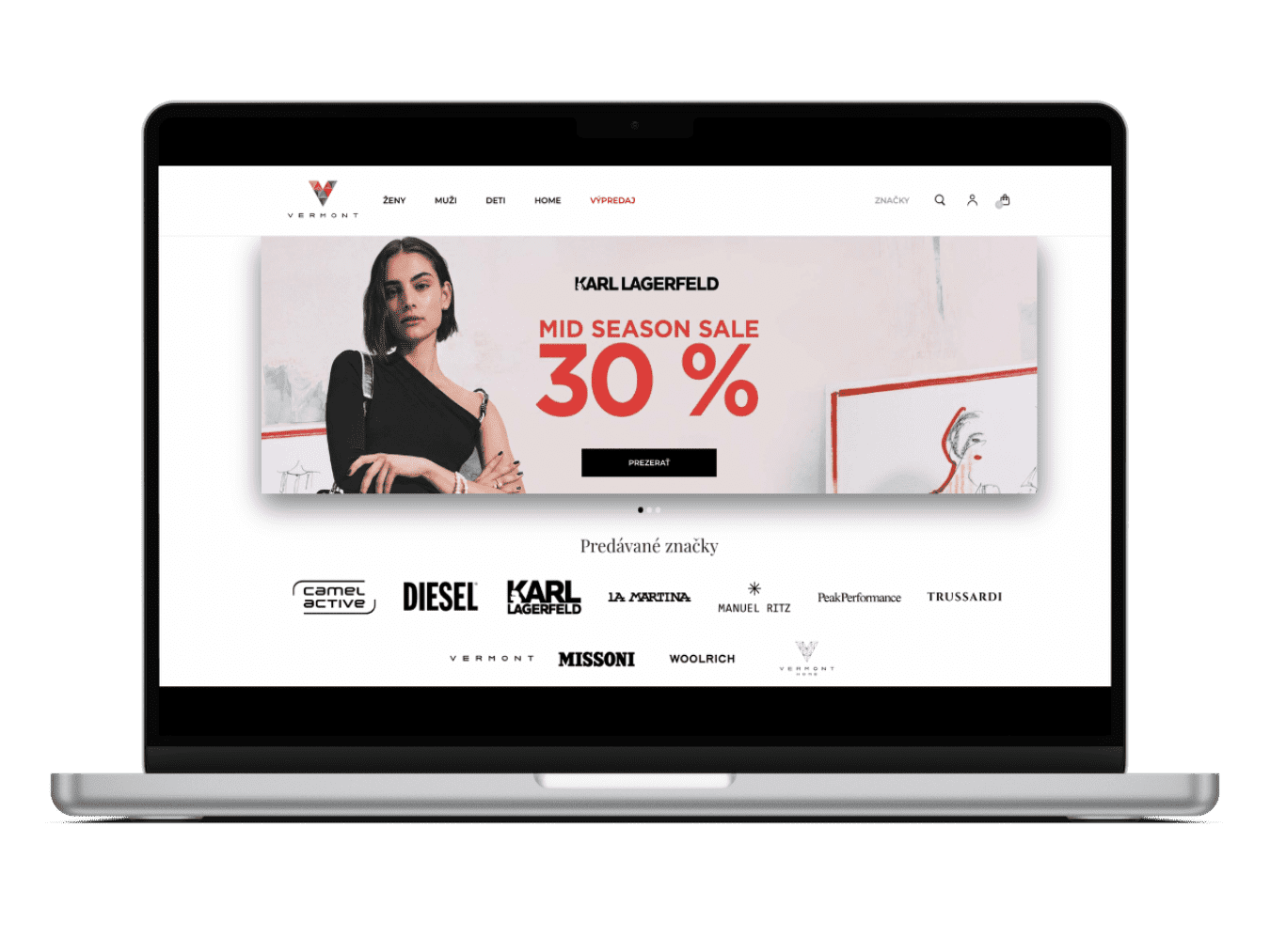 Vermont / Gant — Prepracovanie e-shopov značiek Vermont a Gant