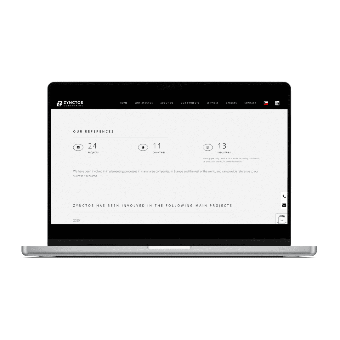Zynctos Consulting — náhľad riešenia